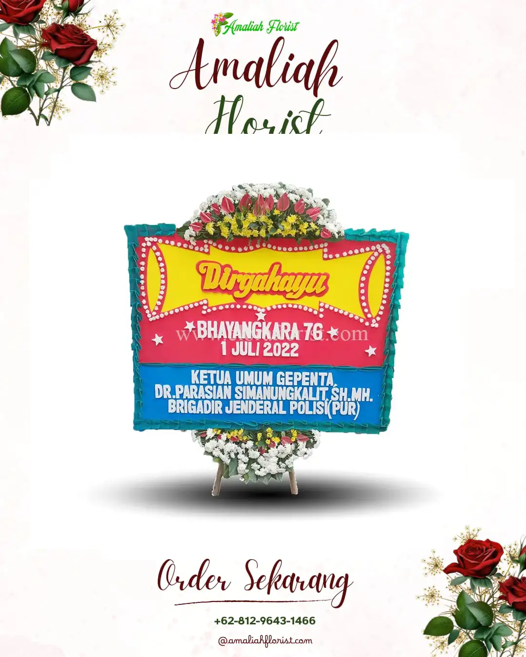 Papan Bunga HUT Ulang Tahun Tenggulun